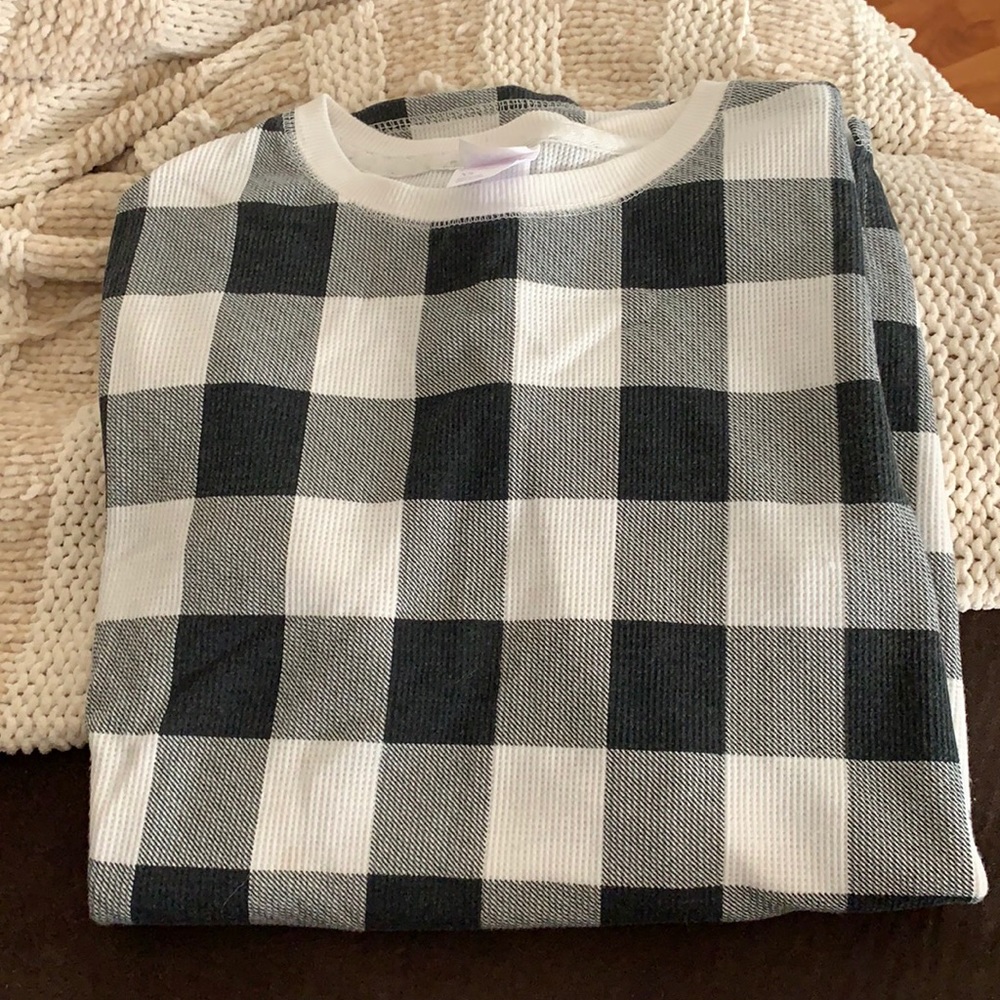 Stripped long sleeve pj shirt.